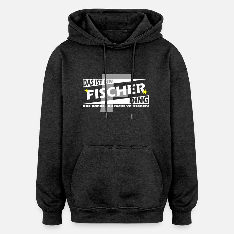 Fischer Ding - Oversized Unisex Hoodie - Anthrazit