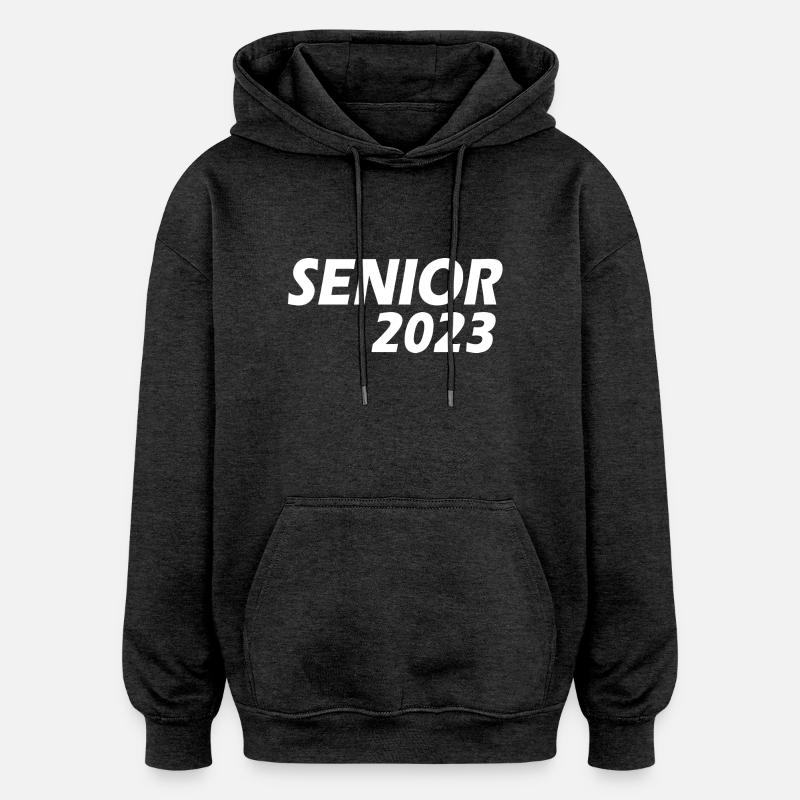 Senior 2023 - Sweat à capuche oversize unisexe - charbon