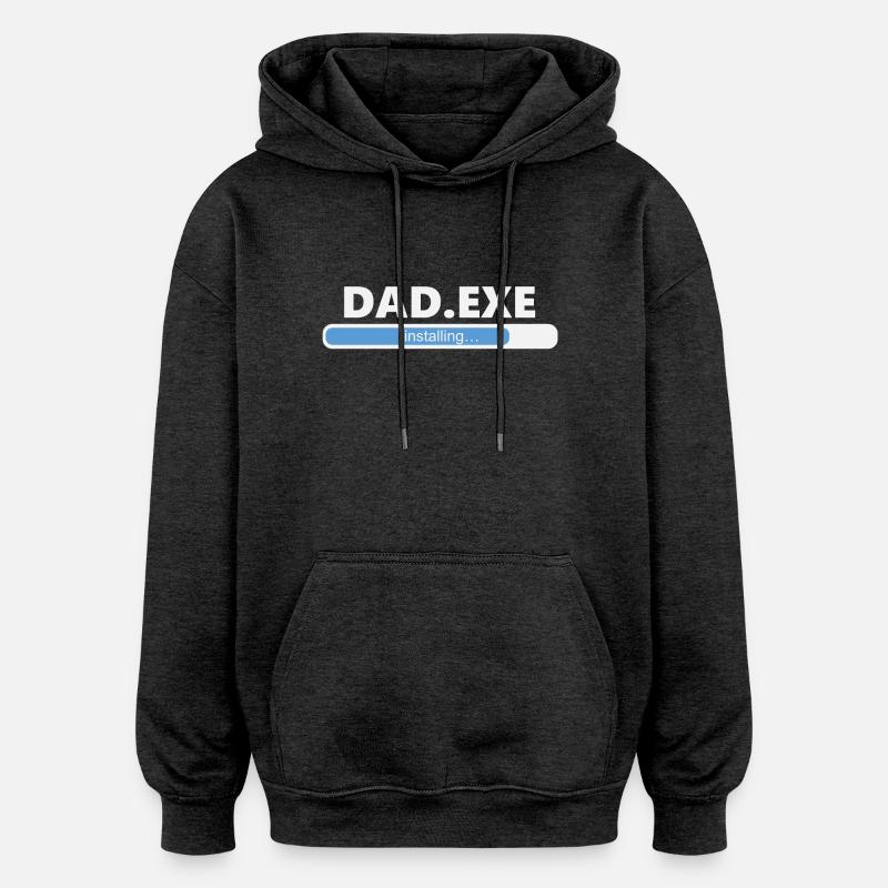 Installing Dad EXE (1055) - Oversized Unisex Hoodie - charcoal grey