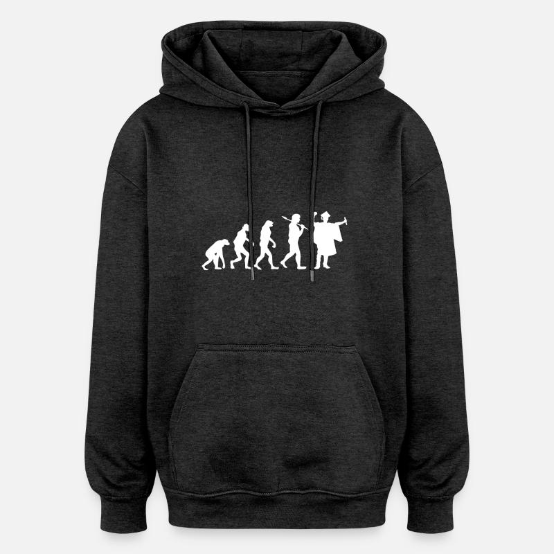 Graduierung - Evolution - Geschenk - Oversized Unisex Hoodie - Anthrazit