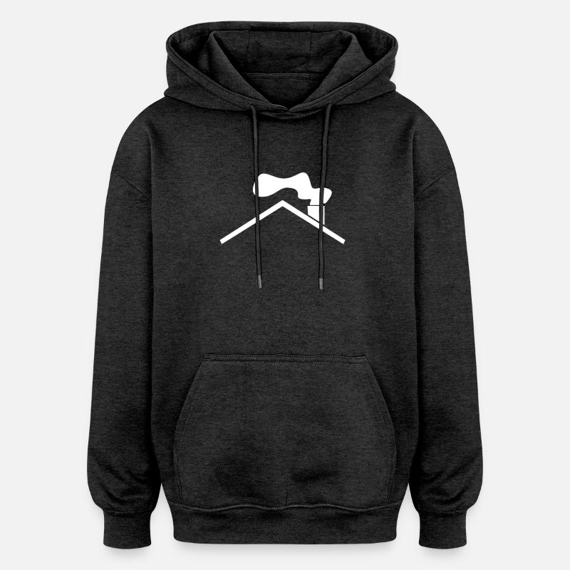 Dach - Oversized Unisex Hoodie - Anthrazit