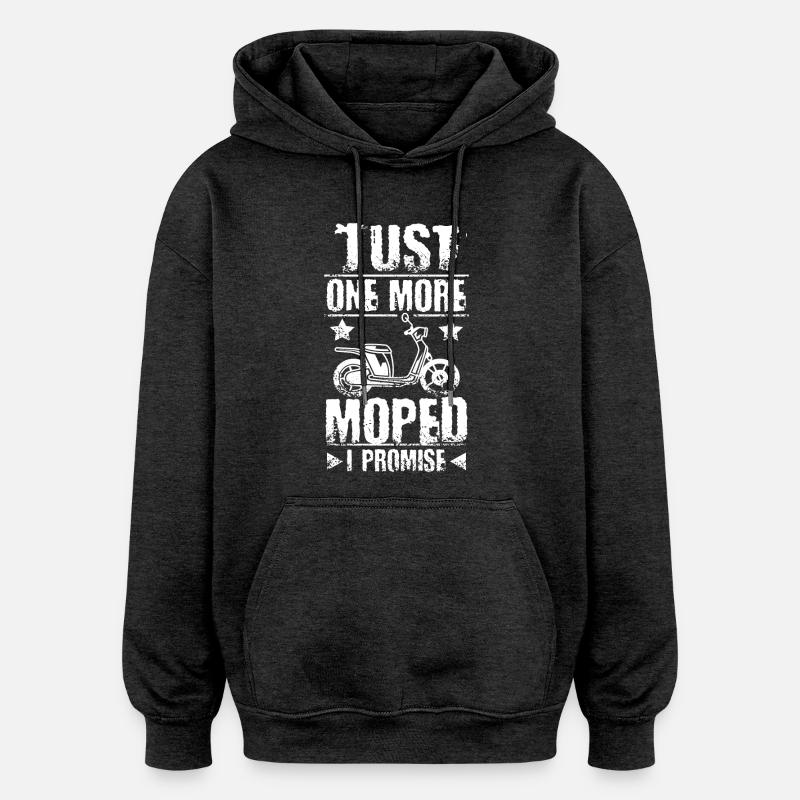 Juste un cyclomoteur de plus - Sweat à capuche oversize unisexe - charbon