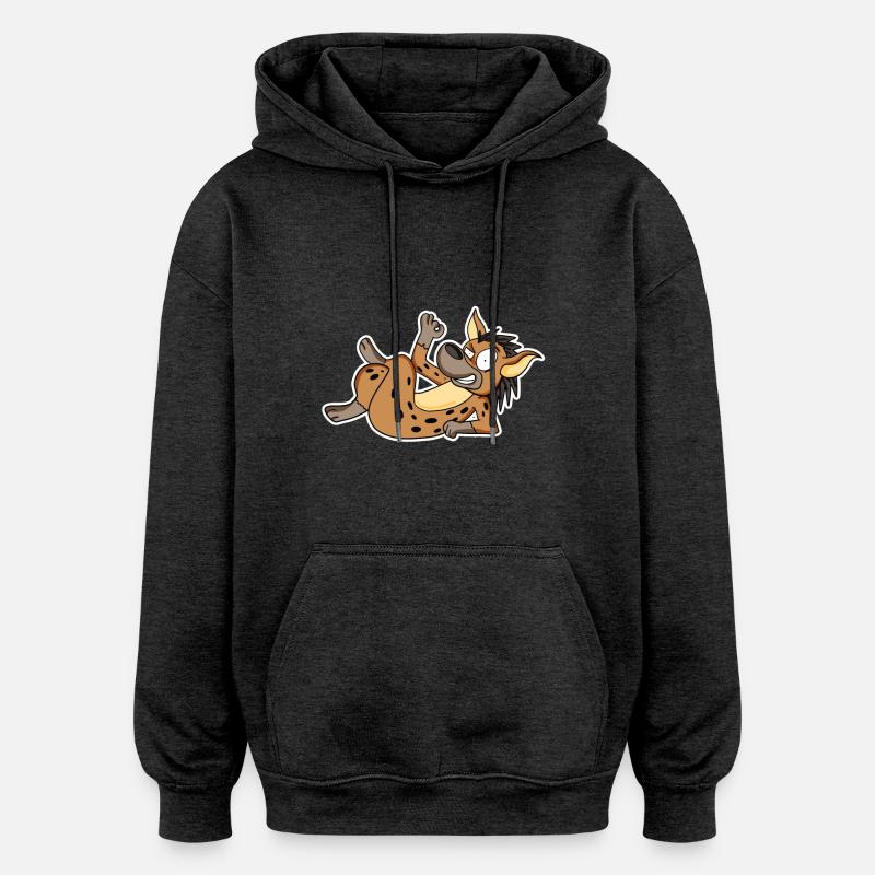 hyène - Sweat à capuche oversize unisexe - charbon