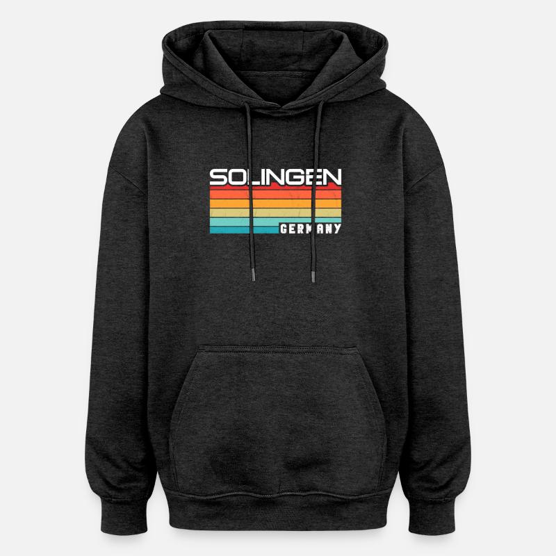 Solingérine Solinger Solingen - Sweat à capuche oversize unisexe - charbon