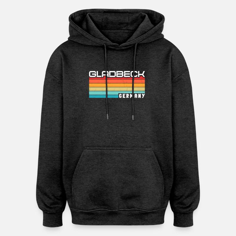 Gladbeckerin Gladbecker Gladbeck - Sweat à capuche oversize unisexe - charbon