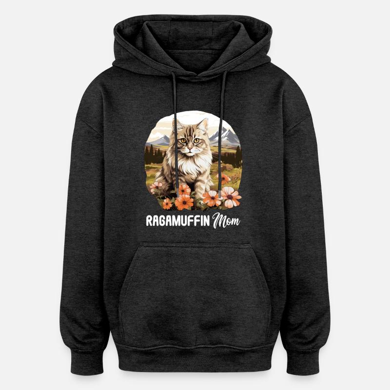 Ragamuffin Chaton Ragamuffin Chat - Sweat à capuche oversize unisexe - charbon