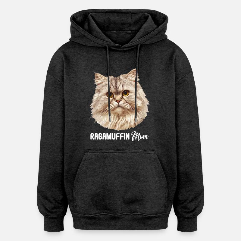 Ragamuffin Chaton Ragamuffin Chat - Sweat à capuche oversize unisexe - charbon