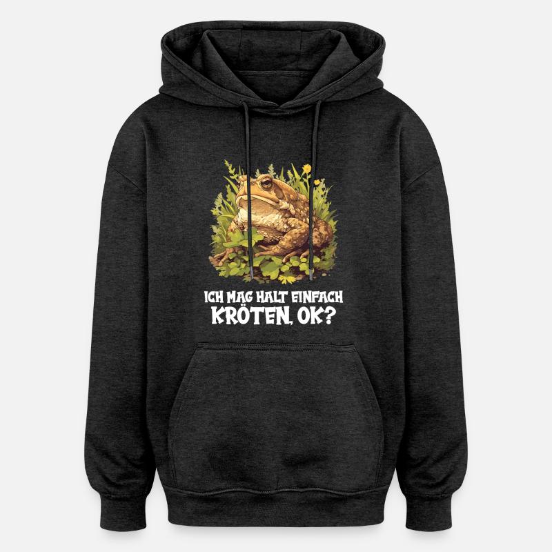 Toad Toads Toad - Oversized Unisex Hoodie - charcoal grey