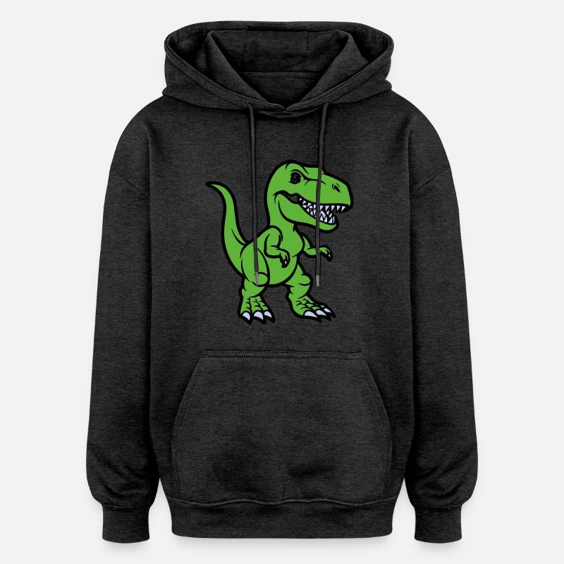 T Rex Comic dinosaurier - Oversized Unisex Hoodie - Anthrazit