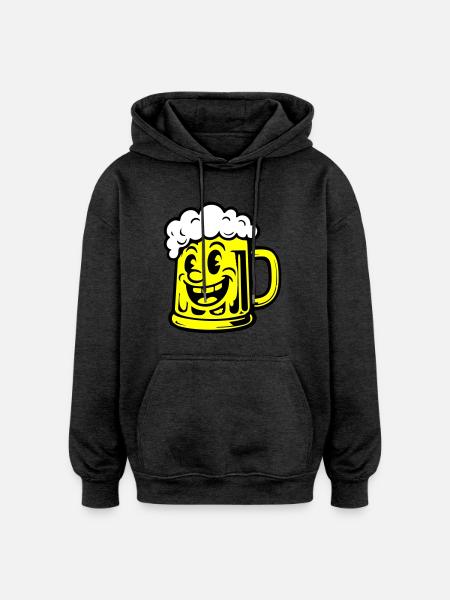 Bier Lustig Comic - Oversized Unisex Hoodie - Anthrazit