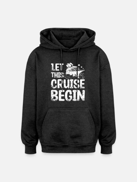 Familiepar lod dette krydstogt begynde - Oversize unisex hoodie - charcoal