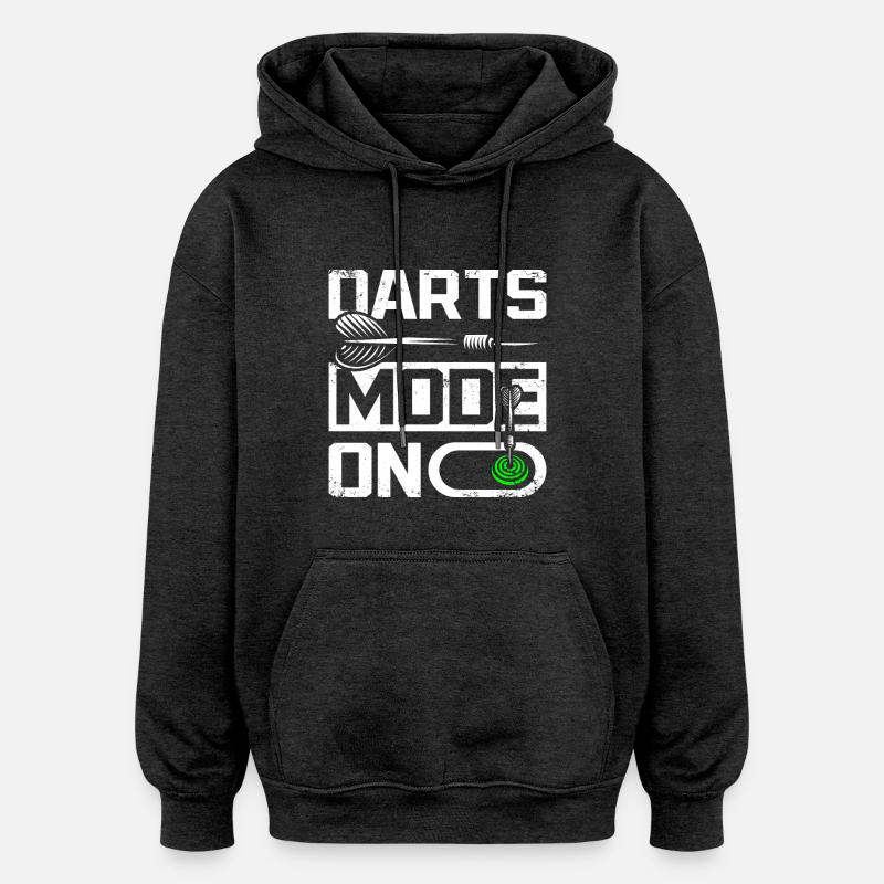 Mode fléchettes activé - Sweat à capuche oversize unisexe - charbon