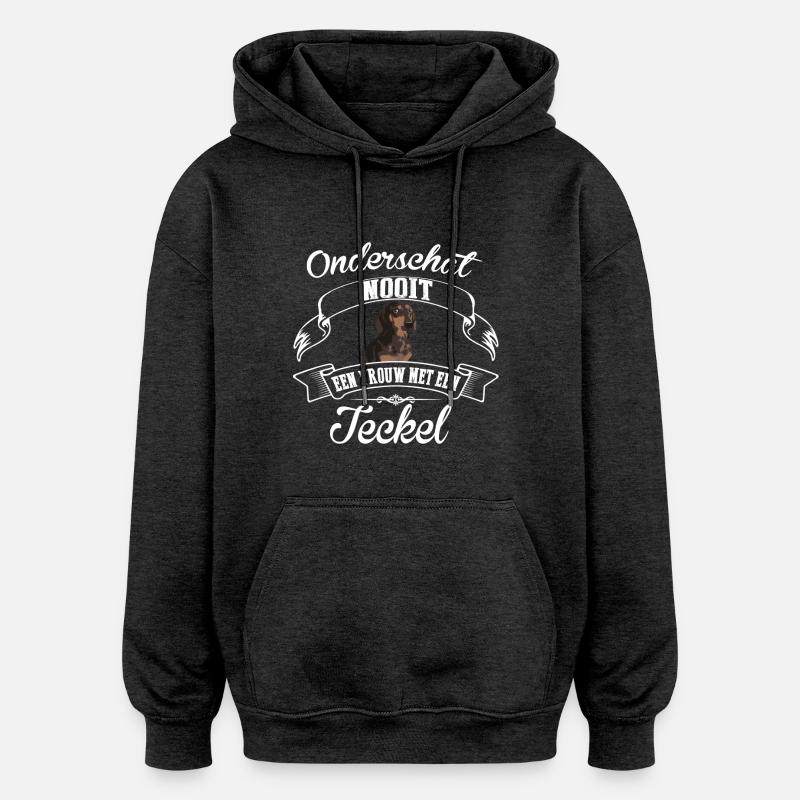 Teckel - Oversized Unisex Hoodie - Anthrazit