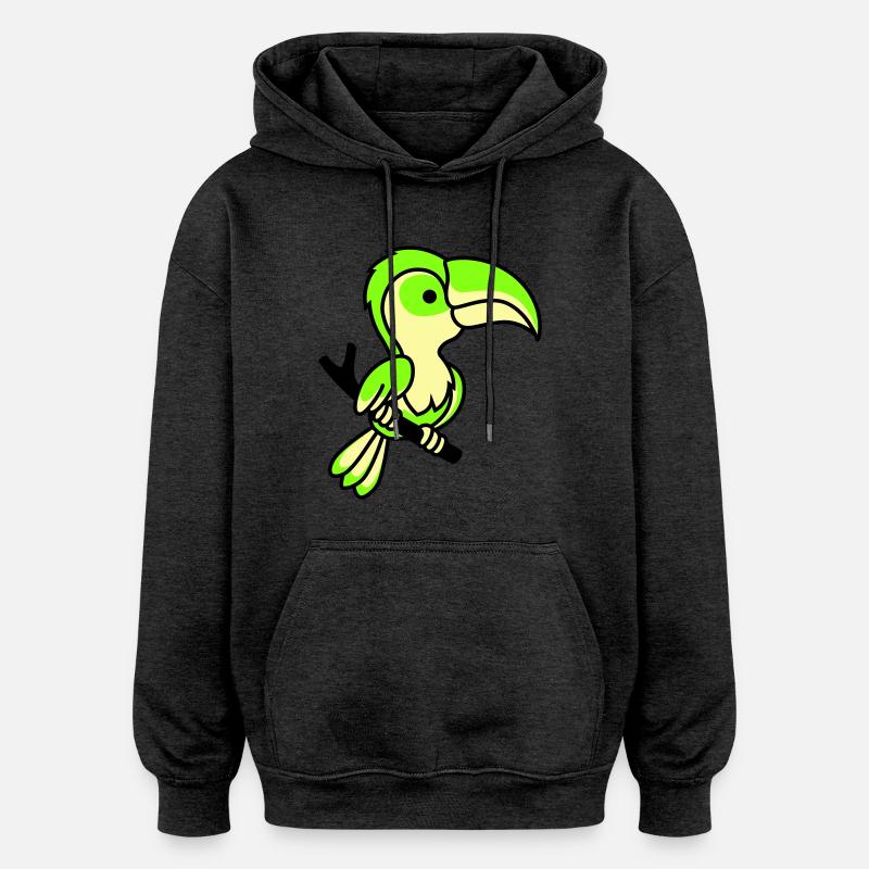 papagei - Oversized Unisex Hoodie - Anthrazit