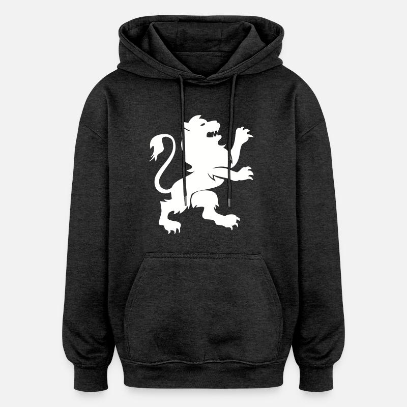 löwe tier - Oversized Unisex Hoodie - Anthrazit