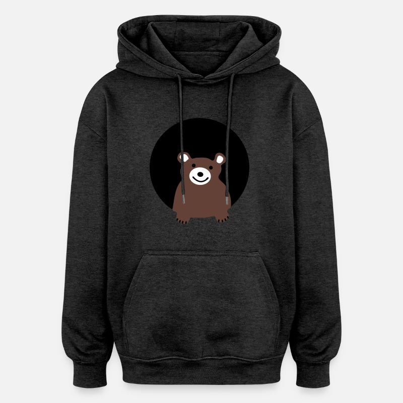 Bär - Oversized Unisex Hoodie - Anthrazit