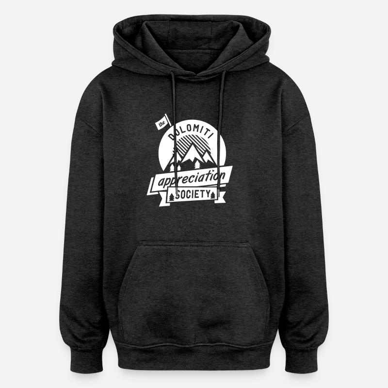 Dolomite Appreciation white - Oversized Unisex Hoodie - charcoal grey