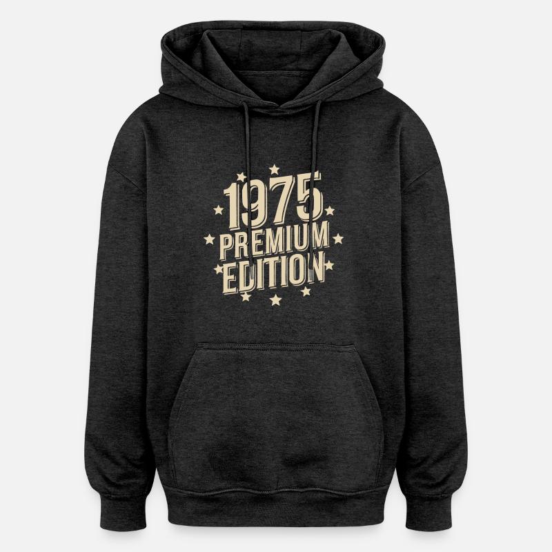 1975 Édition Premium - Sweat à capuche oversize unisexe - charbon