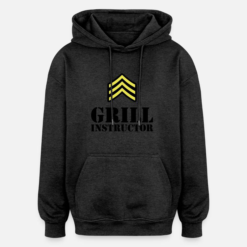 Grill Instructeur - Sweat à capuche oversize unisexe - charbon
