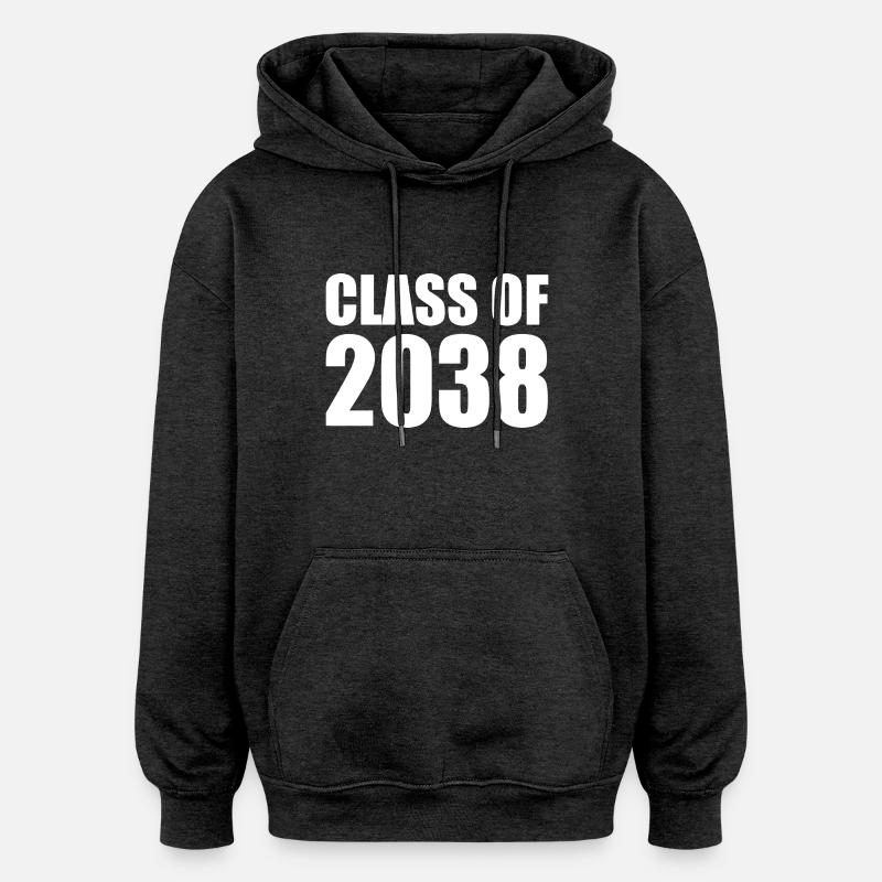Class of 2038 - Sweat à capuche oversize unisexe - charbon