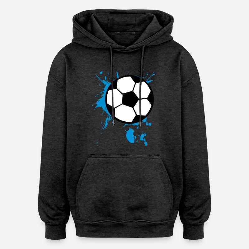 Fußball Splash 3c - Oversized Unisex Hoodie - Anthrazit