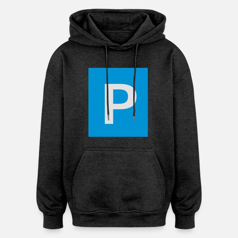 park - Sweat à capuche oversize unisexe - charbon