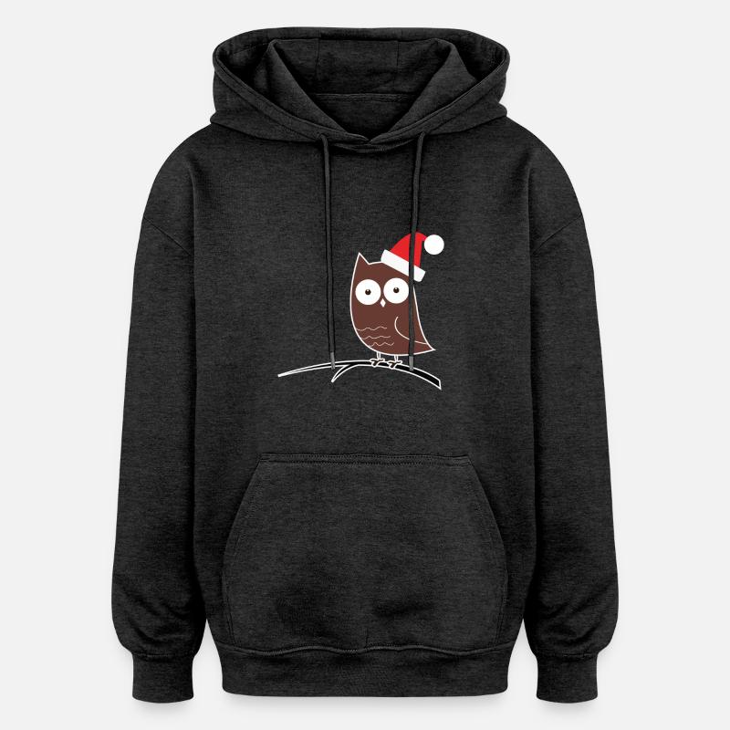 Die Weihnachts-Eule! Geschenk Idee - Oversized Unisex Hoodie - Anthrazit