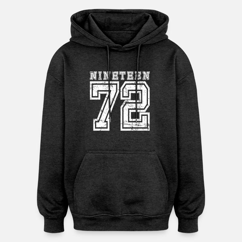 1972 NINETEEN - Sweat à capuche oversize unisexe - charbon