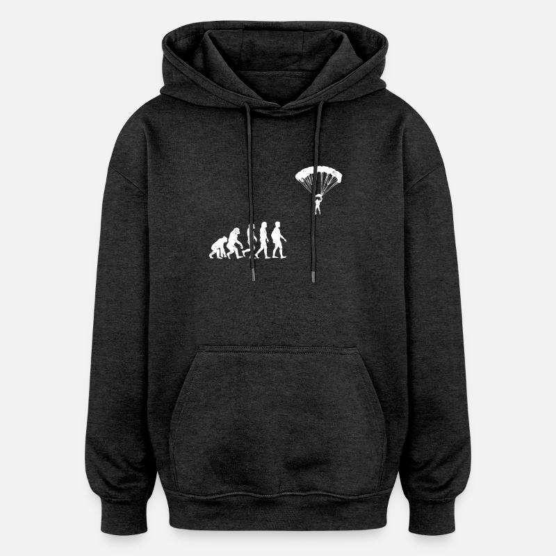 Paraglide Evolution geschenk fallschirm gleiten - Oversized Unisex Hoodie - Anthrazit