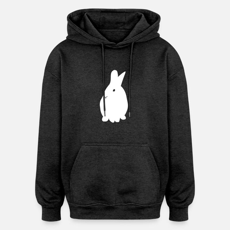 Lapin - Lapin - Sweat à capuche oversize unisexe - charbon