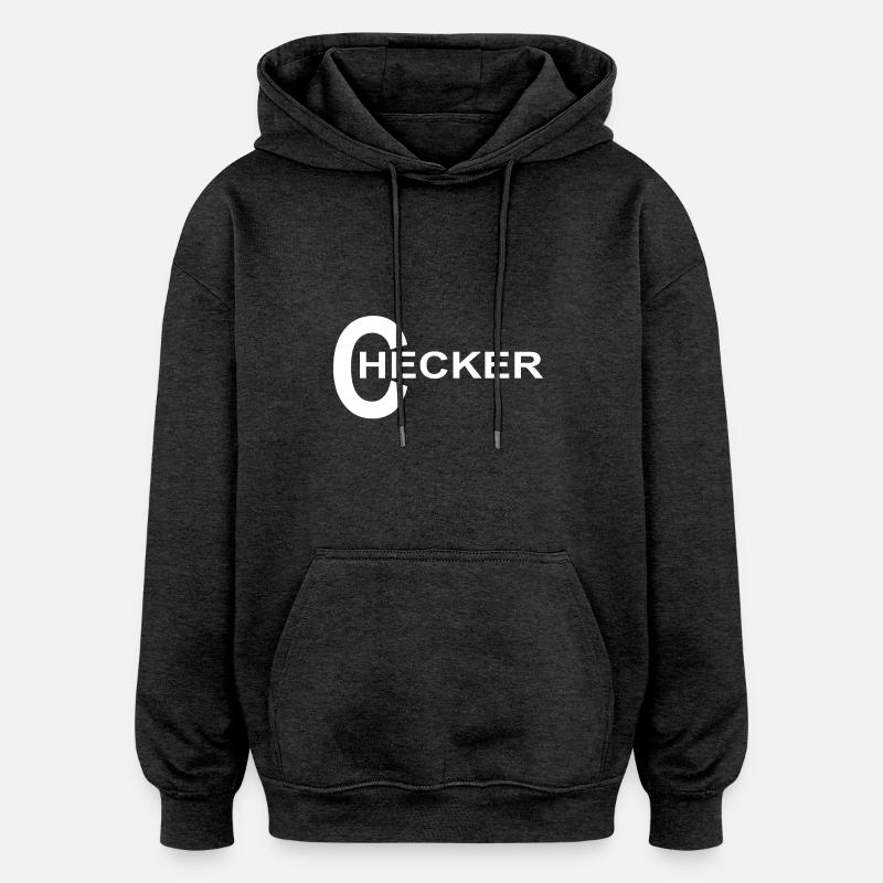 Checker - Oversized Unisex Hoodie - Anthrazit