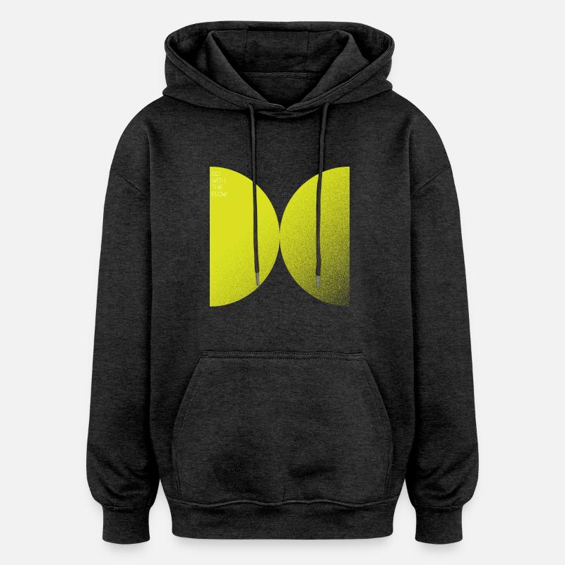 Jaune - Sweat à capuche oversize unisexe - charbon