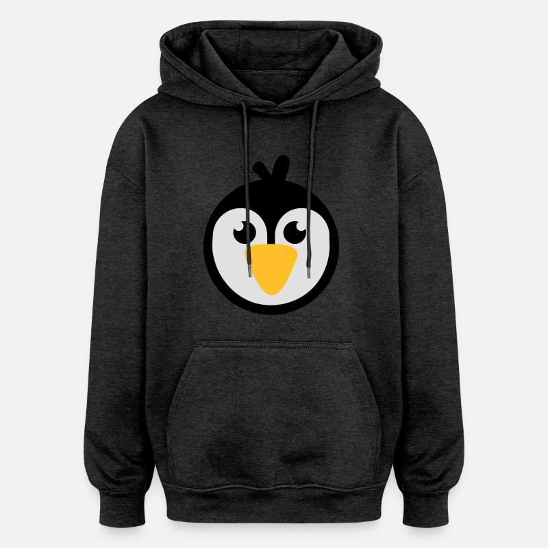 Manchot - Sweat à capuche oversize unisexe - charbon