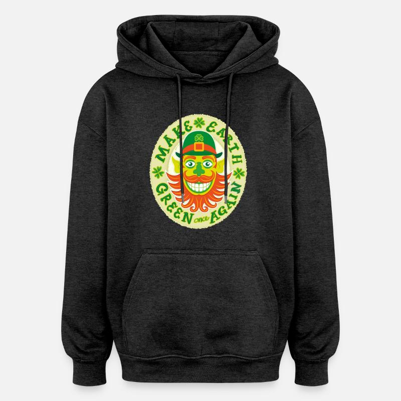 Make Earth green once again - Oversized Unisex Hoodie - charcoal grey