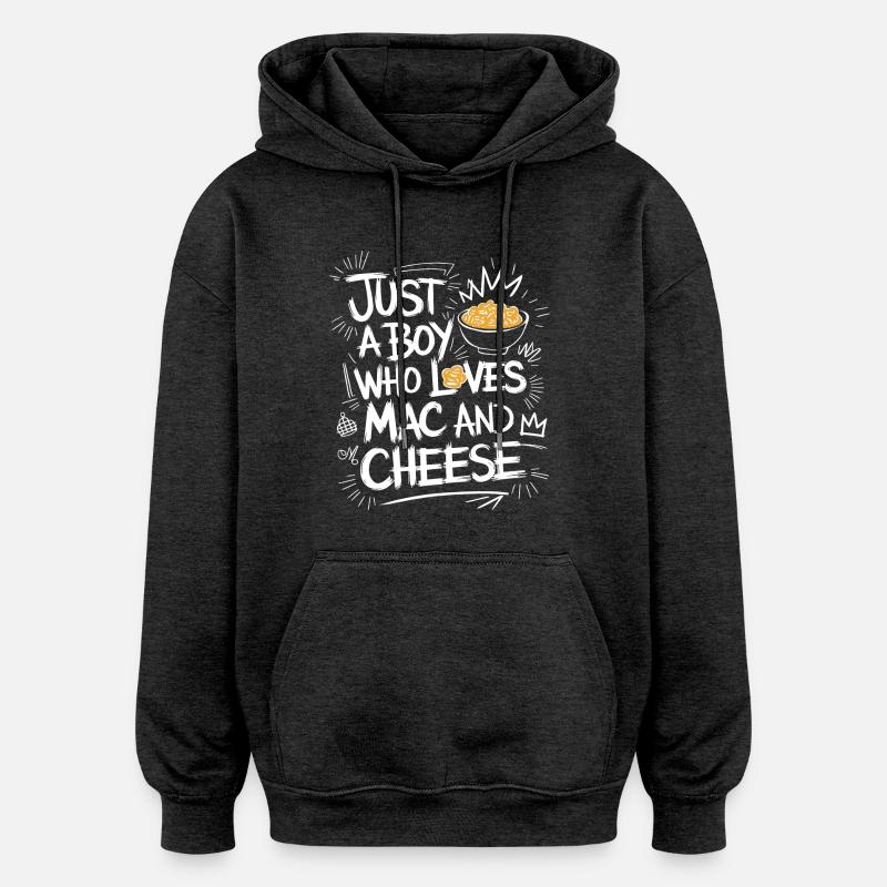 Fancy Mac 'n' Cheese - Oversized Unisex Hoodie - charcoal grey