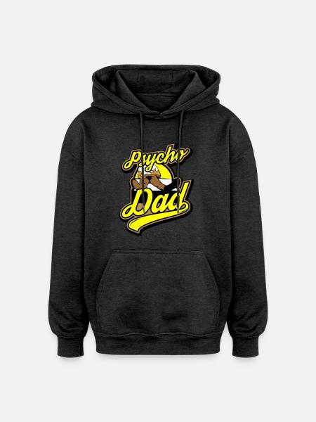 Psycho - Papa - Psycho - Dad - Sweat à capuche oversize unisexe - charbon