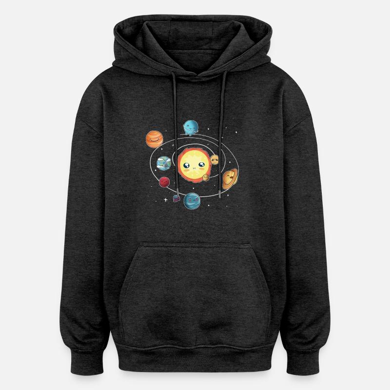 das Sonnensystem - Oversized Unisex Hoodie - Anthrazit