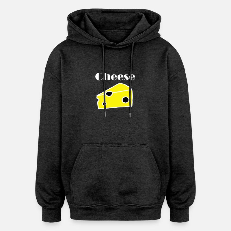 Fromage au fromage - Sweat à capuche oversize unisexe - charbon