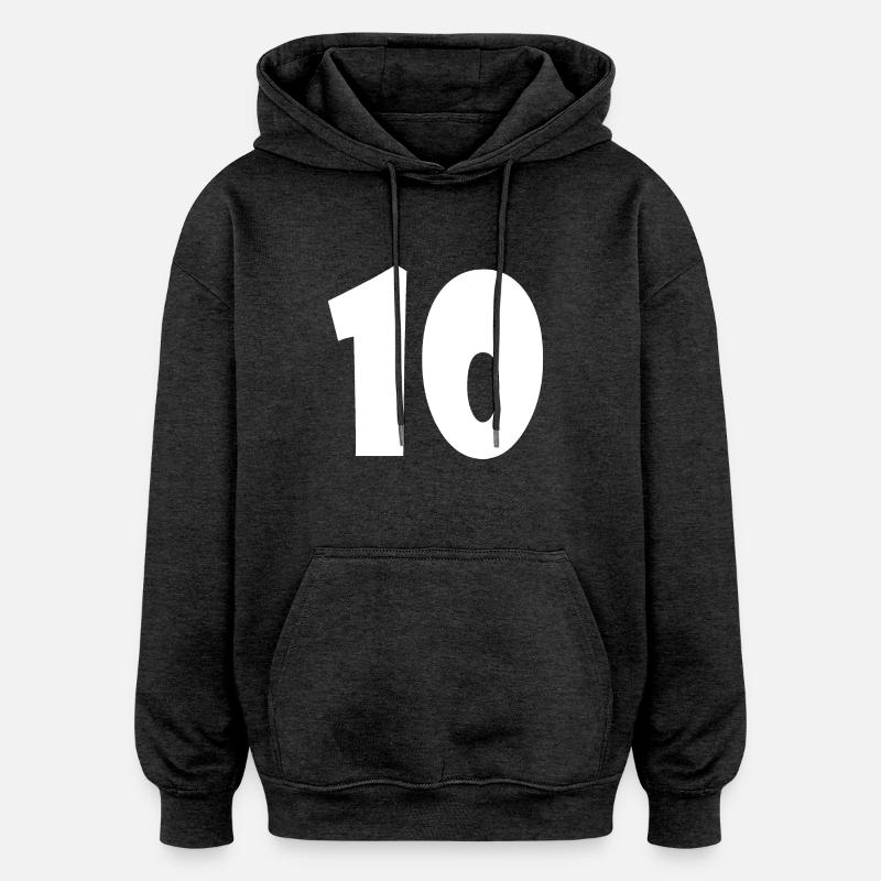 10 - Sweat à capuche oversize unisexe - charbon