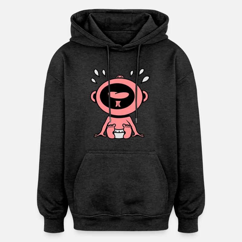 Baby Cry - Sweat à capuche oversize unisexe - charbon