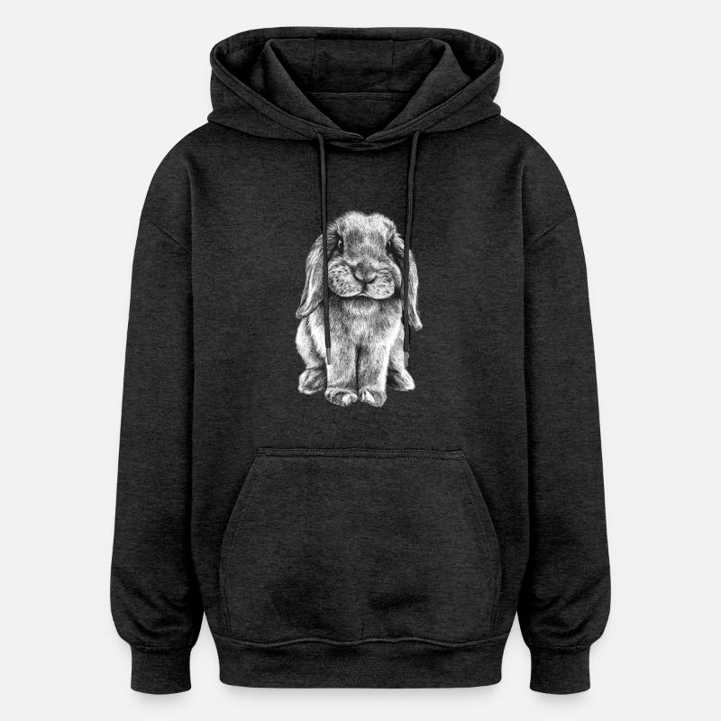 Buddy - Oversized Unisex Hoodie - charcoal grey
