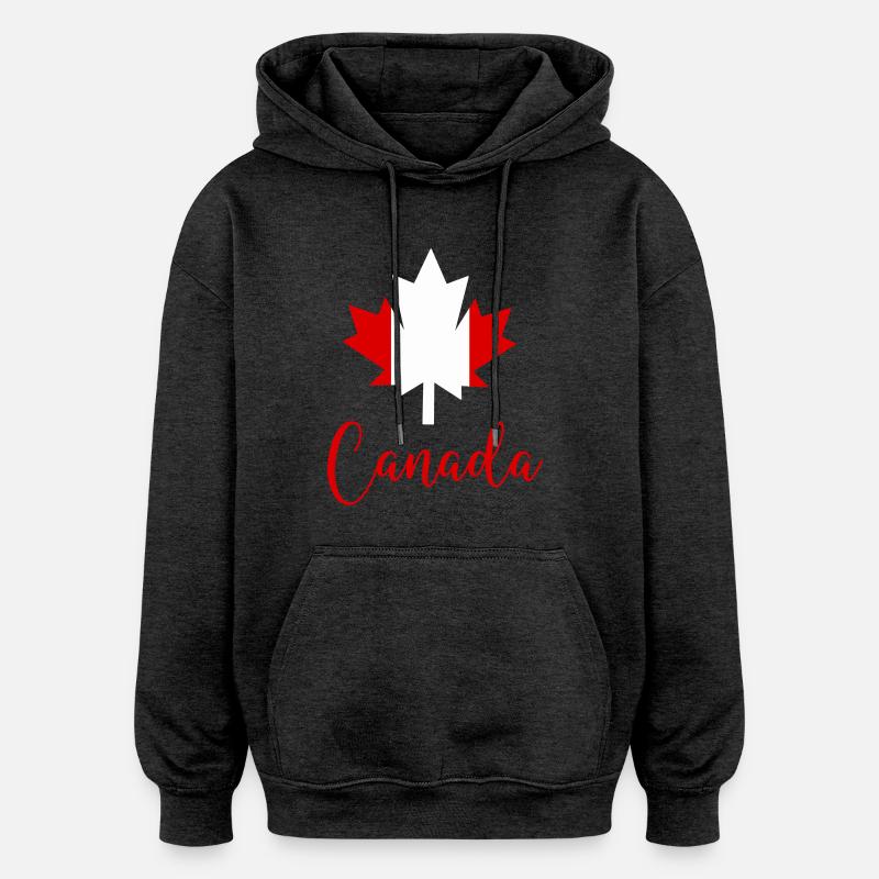 Canada Canada Maple Leaf - Oversized Unisex Hoodie - charcoal grey