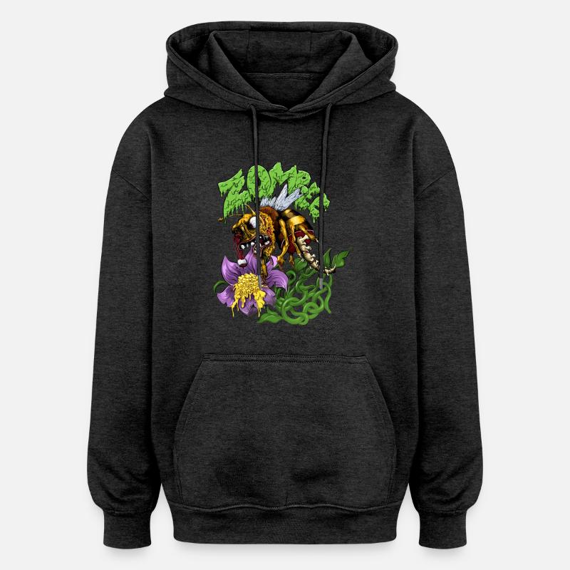 Zombee - Sweat à capuche oversize unisexe - charbon