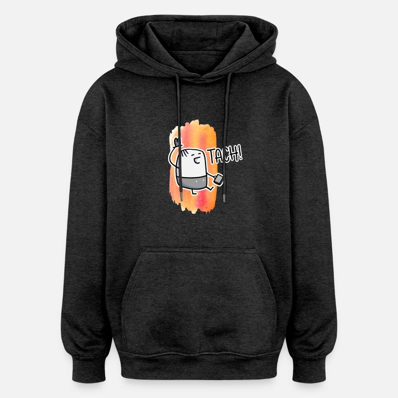 Tach! - Sweat à capuche oversize unisexe - charbon