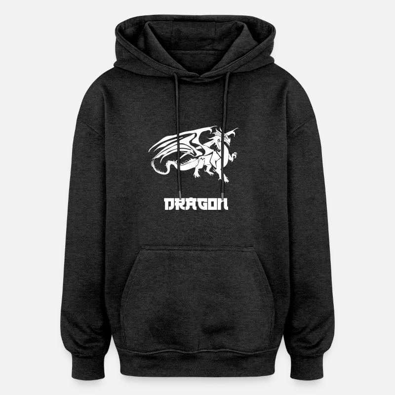 Drache - Oversized Unisex Hoodie - Anthrazit