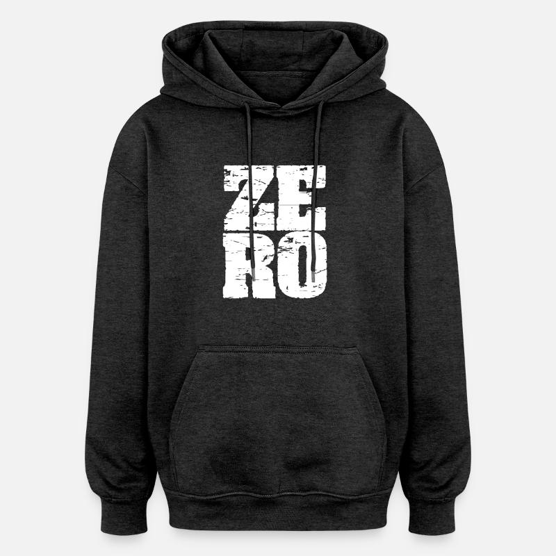 zero - Oversized Unisex Hoodie - charcoal grey