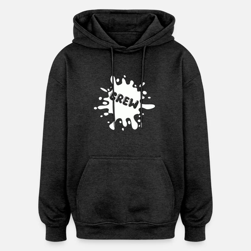 Éclaboussures d’équipage - Sweat à capuche oversize unisexe - charbon