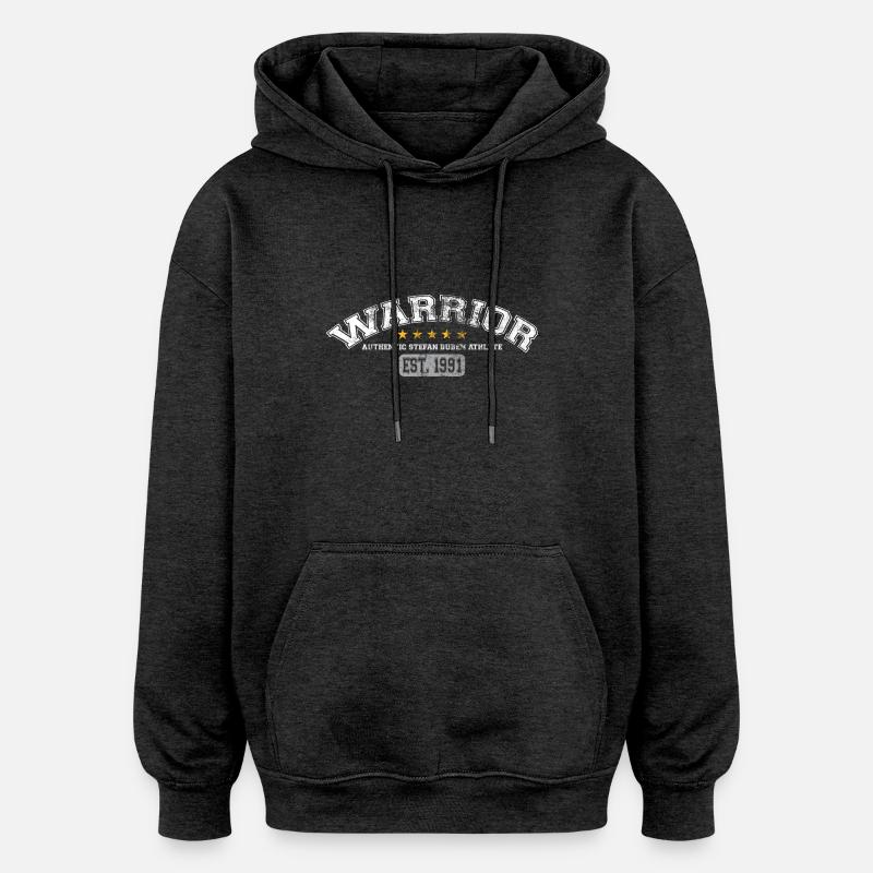 Stefan Buben Warrior - Oversized Unisex Hoodie - charcoal grey