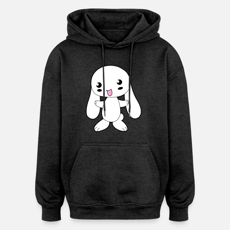 Bunny - Sweat à capuche oversize unisexe - charbon