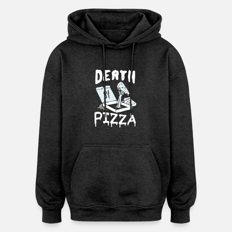 Pizza Death - Sweat à capuche oversize unisexe - charbon